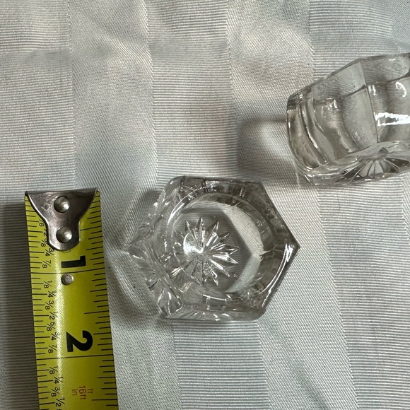 Set of 2 Vintage heavy lead crystal candle holders - Picture 4 of 7